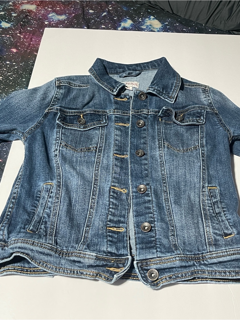 Merona Classic Blue Denim Button Front Jean Jacket - Size XS